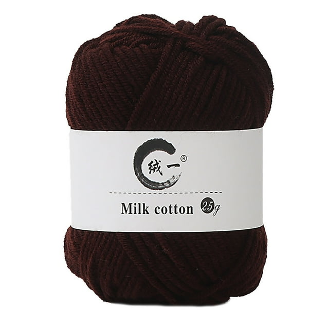Fiudx Hilo Colorido para Tejer a Mano, Suave Algodón de Leche, Brillante y Lustroso, Fácil de Usar, Perfecto para Crochet, Manualidades, Bolsos, Sombreros, Bufandas, Rollo de 25 G, 65 M de Largo.