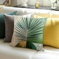 thumbnail image 3 of BCIIG   Green Boho Throw Pillow Covers   Mid Century Modern Leaf Pillowcase Soft Accent Cushion Covers for Sofa Couch Bed Decor 12x12in, 3 of 5