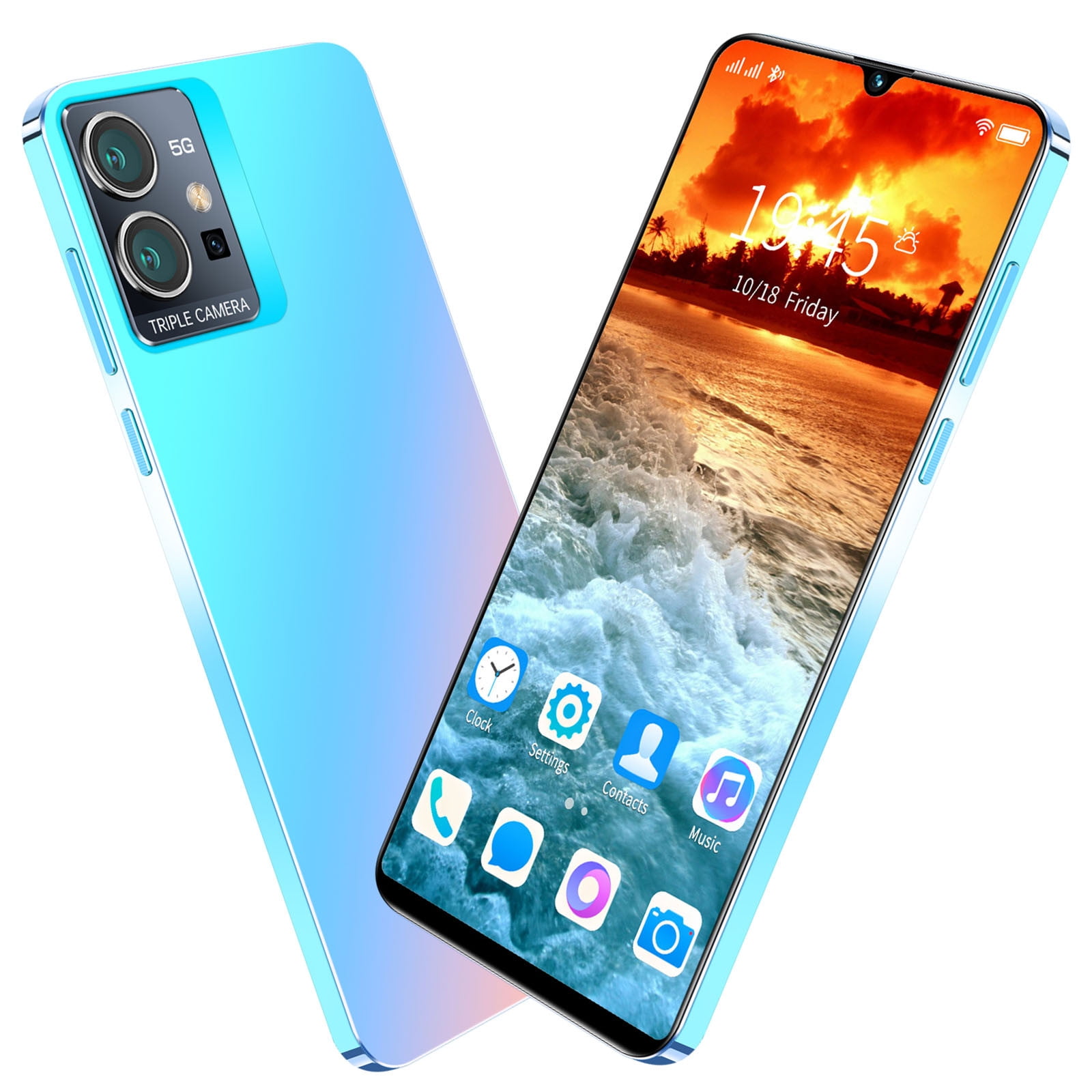 FYTPOV Android Phone, T1 Pro 5G Android 7.1 Smartphone 6.53-inch HD Standby Card Slot 2+16G Memory 2600mAh Battery Removable Back Cover, Cell Phones Unlocked