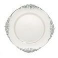 thumbnail image 2 of Balsa Circle 6 Clear 13" Acrylic Round Charger Plates Decorations Embossed Rim Silver, 2 of 8