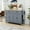 Blue, variant on Euroco 54.3" Kitchen islands Cart with Storage on Wheels, Kitchen Cart with Spice Rack, Towel Rack,Adjustable Shelf and 2 Drawers for Dining Room