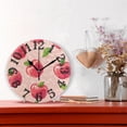 thumbnail image 2 of Pink Apples Wall Clock 10 inch Non-Ticking Easy to Read Decorative Clocks for Home Bedroom Living Room, 2 of 8