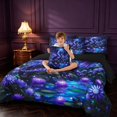 thumbnail image 4 of Manfei Gothic Dark Dragon Animals 7-Piece Twin Bedding,Vintage Trees Water Lily Bedding Comforter Set,Black Reversible, 4 of 6