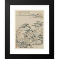 thumbnail image 2 of Xiao Yuncong 19x24 Black Modern Framed Museum Art Print Titled - Album of Seasonal Landscapes, Leaf F (Previous Leaf 5) (1668), 2 of 5