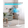 thumbnail image 4 of BLACK+DECKER Adjustable Oscillating Fan, 3 Speed Settings with LED Control Panel, Fan with Pedestal, 4 of 7