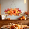 thumbnail image 6 of Fall Wall Hanging Decor, Halloween Thanksgiving Floral Pendant, Artificial Pumpkin Sunflower Maple Leaf Decoration, Door Entrance Hanging Ornament, Autumn Home Decor, 6 of 6