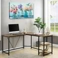 thumbnail image 4 of Flower Canvas Art Flower Picture Bathroom Wall Decor Fraemd Floral Painting Vintage Artwork for Living Room Office Home Decoration Gallery Wrapped Ready to Hang(Flower-3,12.00"x18.00"), 4 of 6