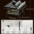 thumbnail image 5 of Table Saw for Jobsite, 8-inch 6.7-Amp Copper Motor, Cutting Speed up to 3576RPM, 24T Blade, Compact Portable Table Saw Kit with Sliding Miter Gauge DIY Woodworking and Furniture Making, 5 of 9