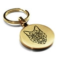 thumbnail image 1 of Stainless Steel Geometric Polygon Wolf Animal Round Medallion Keychain Circle Ring, 1 of 2