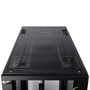 NavePoint 42U Server Cabinet 1200mm Deep with Locking Glass Door and Removable Side Panels - 42U Rack Cabinet with Cable Managemenet Compatible Top, Black