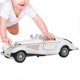 thumbnail image 2 of Vintage Child Kid High Simulation Sound Light Pull Back Car Toy Alloy Vehicle (White), 2 of 4
