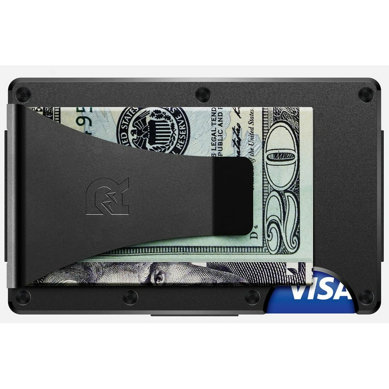 The Ridge Minimalist Wallet, Matte Black, Titanium, RFID Blocking