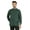 Dark Green, variant on Bestman Printed Shirt For Men Mandarin Collar Long Sleeve Office Wear Regular Fit Shirt
