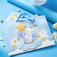 WRAPAHOLIC 16" Extra Large Baby Boy Gift Bag with Card and Tissue Paper For Baby Shower, New
