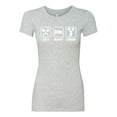 thumbnail image 2 of Cheerleading Eat Sleep Cheer Girl Sports Womens Slim Fit Junior Tee, Heather Grey, X-Large, 2 of 3