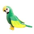 thumbnail image 3 of Tachiuwa Cartoon Plush Parrot Figure Toy Cuddly Realistic for Bedtime Friend Kids Toy Green, 3 of 9