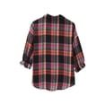 thumbnail image 3 of Delayuji Women's Button Down Shirt Plaid Checkered Shirt Retro Style Loose Long Sleeved Shirt Spring Outfit, 3 of 3