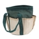 thumbnail image 3 of Bolso de mano de 6 bolsillos para hombres y mujeres, verde con detalles en crema, solución ideal para guardar herramientas de jardinería, organizador de herramientas de jardín de tela Oxford, 3 of 8