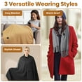 thumbnail image 6 of 77"x24" Electric Heated Throw Blanket Portable USB Heated Shawl Wearable Heating Blanket with Zipper 3 Heating Levels Machine Washable Brown, 6 of 10