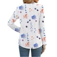 thumbnail image 5 of Fantaslook Blouses for Women Henley Long Sleeve Shirts Dressy Casual Fall Tops Work Blouses, 5 of 9