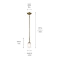 thumbnail image 2 of 43674NBR Kichler Lighting Shailene - 1 light Mini Pendant - 4.25 inches wide-Natural Brass Finish    -Traditional Installation, 2 of 7