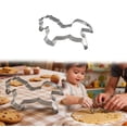 thumbnail image 2 of TIELUTT Emporte-Pièces Cheval en Acier Inoxydable Emporte-Pièce Cheval Forme Animale Emporte-Pièces Biscuits Croûte de Sandwich d'Été pour Enfants Pièces Notes de Déjeuner pour Enfants Maternelle Gâteau pour en Personnages, 2 of 6