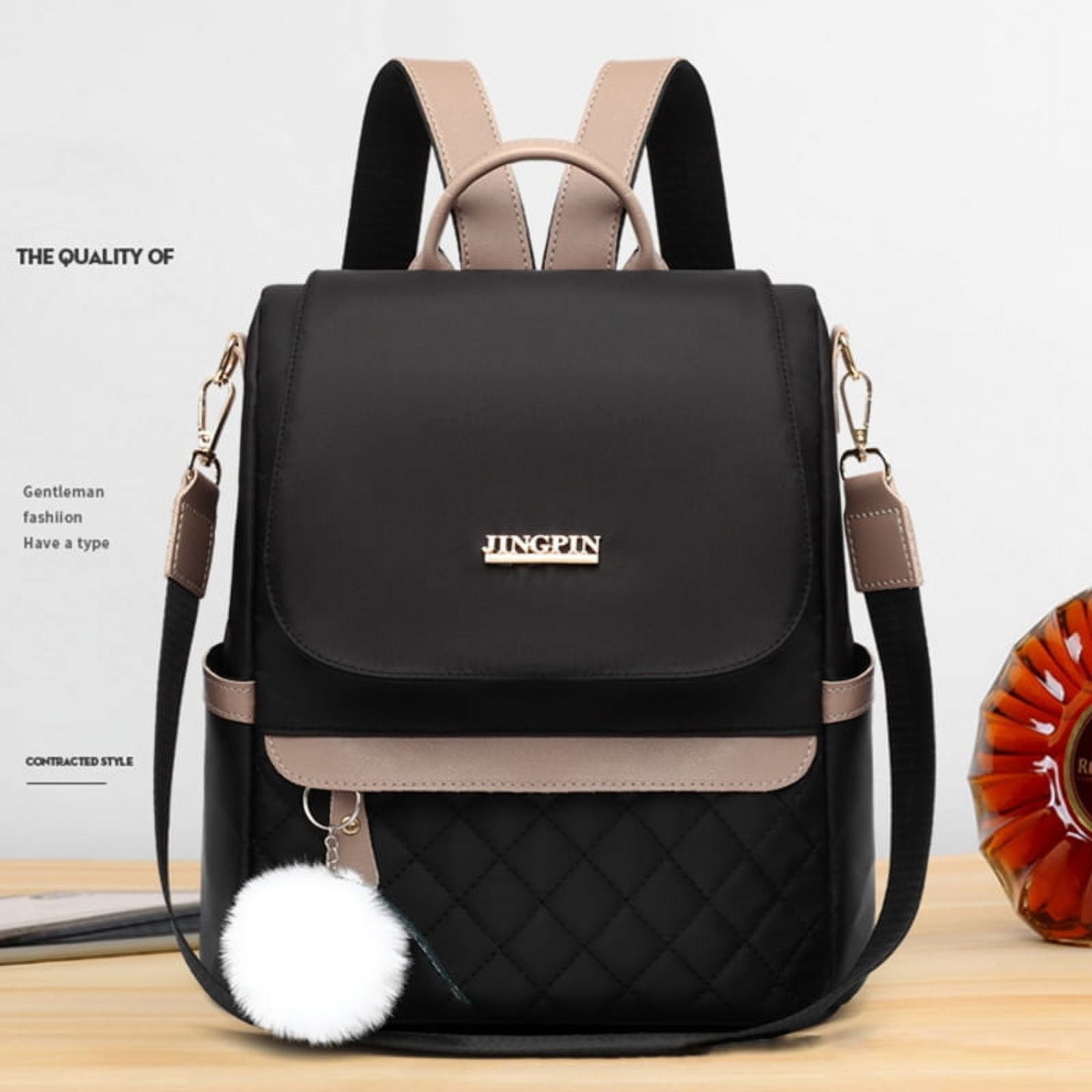 Women s Oxford Cloth Backpack Ladies Large Capacity Single Shoulder Travel Backpack Leisure Fashion Female Backpack Handbag Black