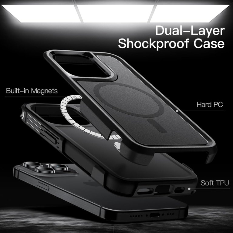 Iphone 16 Pro Max Custodia Per IPhone 15 Pro Max Con Porta Carte - Nero Trasparente, Antiurto Iphone 16 Pro Max Custodia Per IPhone 15 Pro Max Con Porta Carte - Nero Trasparente, Antiurto