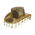 thumbnail image 4 of FVDPWYE Cowboy Hat for Women Cowgirl Hat Sparkly for Photo Props Celebration Cosplay Gold, 4 of 9