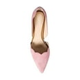 thumbnail image 4 of YDN Women Comfortable Pointy Closed Toe Pumps Kitten Low Heel Slip-on D'Orsay Office Party Dressy Wedding Shoes Size 7 Light Pink, 4 of 4