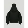 thumbnail image 5 of EMMIOL Men's Y2K Street Double Hat Oversized Hoodie Black Full Face Mask Zip Hoodie with Embroidery, 5 of 8