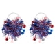 thumbnail image 2 of Decoraciones para el Día de los Caídos, decoraciones para el 4 de julio, decoraciones patrióticas, aretes con bandera roja, blanca y azul para mujer, aretes colgantes del 4 de julio para mujer, aretes, 2 of 6
