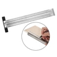 thumbnail image 1 of Regla de trazado para carpintería, herramienta de medición de regla de marcado de acero inoxidable de ultraprecisión para carpintería, regla en T 300 mm, 1 of 8
