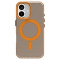 thumbnail image 2 of Magnetic Case for Apple iPhone 16, Compatible with Magsafe Ultra Slim Fit Rugged Hybrid Drop Protection Bumper Solid Color Case Cover for Apple iPhone 16, Orange, 2 of 6