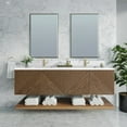 thumbnail image 2 of James Martin Vanities 72" Double Vanity, Chestnut w/ Single Hole 3 CM White Zeus Top & Backsplash, 2 of 2