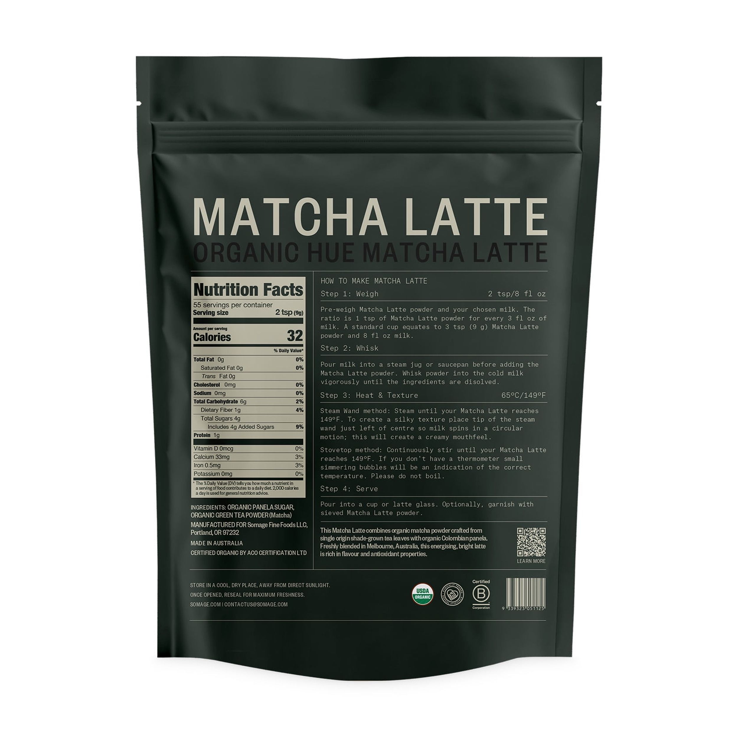 HUE Matcha Latte (17.7oz / 500g)