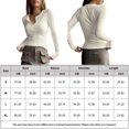 thumbnail image 2 of Camiseta Camisa básica de medio botón, Top estilo Sexy para mujer, Top informal con cuello en V, ropa de calle Kuymtek Blanco T S para Mujer, 2 of 5