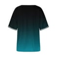 thumbnail image 4 of Yuwull Womens Summer Tops Women'S Tops Ladies' 2025 Spring And Summer Casual Loose And Comfortable V-Neck Short Sleeved T-Shirt Womens Plus Size Tops On ClearanceXXXXXL(5XL), 4 of 8