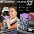 thumbnail image 5 of 30oz Handheld Travel Tumbler with Handle – Double Wall Stainless Steel Insulated Cup, Flip Straw Lid, Leak-Proof & BPA-Free for Hot and Cold Drinks – Durable Coffee & Juice Mug Pink, 5 of 7