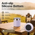 thumbnail image 4 of Ozark Trail 10oz Ceramic Lined Stainless Steel Lowball Tumbler with Magnetic Tritan Transparent Slider Lid, Purple, 4 of 15