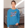 thumbnail image 2 of Virginia Waves Hippie Flowers Sweatshirt Women -Image by Shutterstock, Female XX-Large, 2 of 4