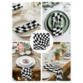thumbnail image 4 of Black and White Checkered Cloth Napkins Washable Set of 2, Modern Irregular Geometric Reusable Dinner Table Napkins Cloth Bulk for Weddings Kitchen Restaurants Hotel Events Parties 20 x 20 Inch, 4 of 9