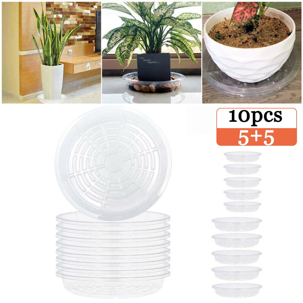 Flower Pot Round Plastic Tray Saucers Drip Trays Indoor Outdoor Plant Saucer 