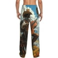 thumbnail image 3 of Picia Western Guitar Cowboy Mens Soft Woven Cotton Elastic Waistband Sleep Pajama Pant Lounge Sleep Pant With Pockets And Drawstring-X-Large, 3 of 9