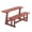 Brown + Wood, variant on 2-in-1 Convertible Bench Picnic Table, Outdoor Folding Dining Set with Backrest & Umbrella Hole, Solid Wood Waterproof & UV Resistant – For Backyard, Patio, Garden, Park Walkway