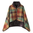thumbnail image 1 of GDREDA Wraps Womens Large Front Poncho Sweater Wrap Topper Knitted Elegant Shawls Cape For Fall Winter Multicolour,100*140cm, 1 of 2