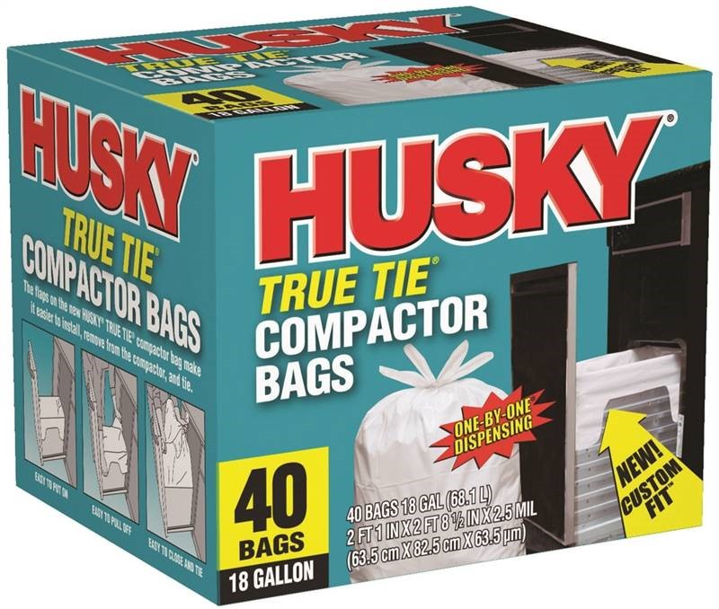 18Gal 2.5M Compactor Bag White