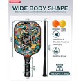 thumbnail image 2 of Pickleball Paddle Carbon Fiber Pickle Ball Rackets For Pros, Lightweight Graphite & Carbon Fiber Paddles With Honeycomb Core, 2 Paddels, 4 Balls & Carry Bag (Vinsguir), 2 of 5