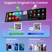 محول CarlinKit Wireless CarPlay لجهاز Apple CarPlay Android Auto السلكي من المصنع، يعمل مع iPhone iOS 10+ Android 11+ Wireless Android Auto