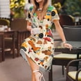 thumbnail image 3 of Uemuo construction road work landscape Print Womens Summer Dress Casual Swing Short Sleeve Sundresses Beach A-line Shift Dress, 3 of 6